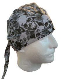 Skulls with flowers