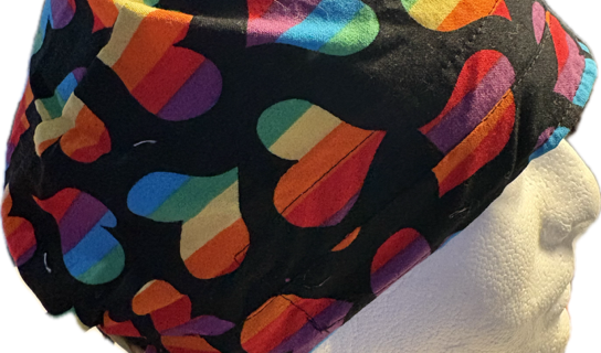 Rainbow Hearts on Black