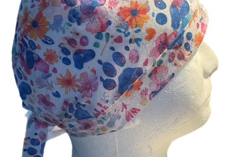 Paw prints with Flowers