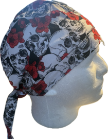Skulls with Red Roses