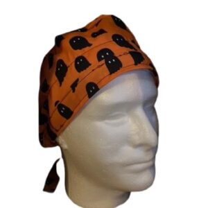 Black ghosts on Orange background