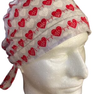 EKG heart beat with Hearts