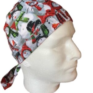 Snowmen in Hats and Scarves