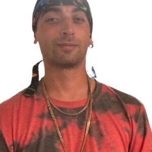 MC Jonah wearing Dinosaurs