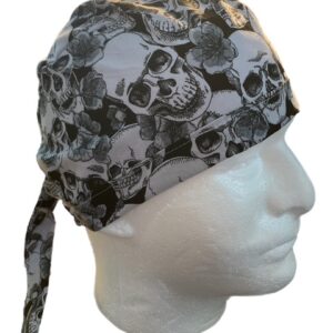 Skulls with flowers