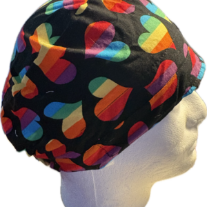 Rainbow Hearts on Black