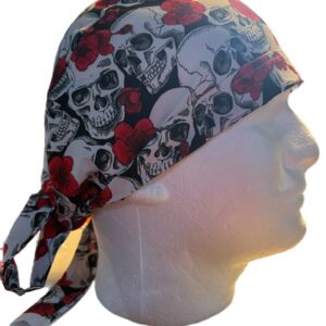 Skulls with Red Roses