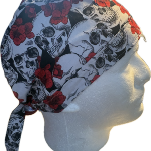 Skulls with Red Roses